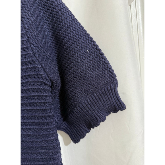 Women's Daniel Rainn Navy Maxy Short Sleeve Sweater M - Picture 3 of 8